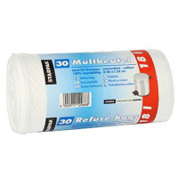 STARPAK Mülleimerbeutel LDPE, 60 Liter, weiß