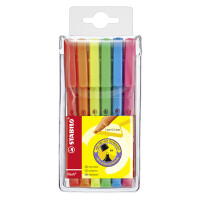 STABILO Textmarker flash, 6er PP-Etui