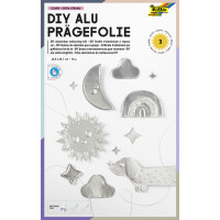 folia Prägefolienmappe, 185 x 290 mm, 3 Blatt, silber