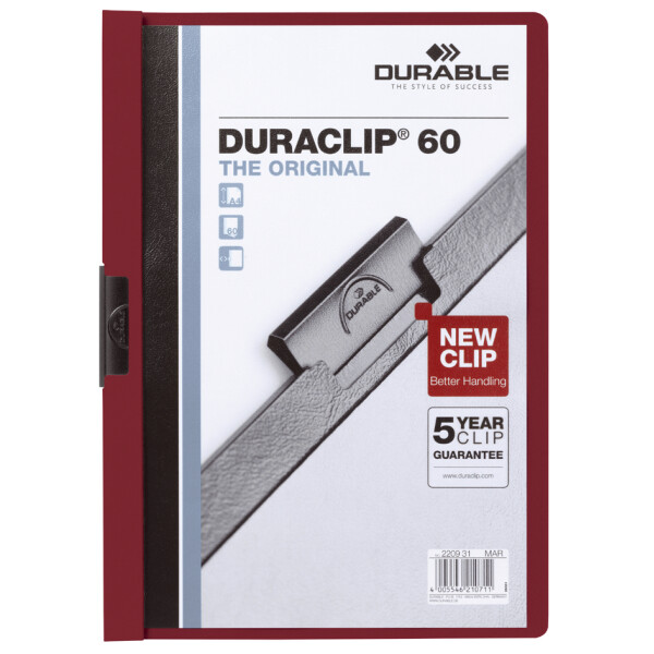 DURABLE Klemmhefter DURACLIP ORIGINAL 60, DIN A4, gelb