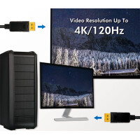 LogiLink DisplayPort 1.4 Anschlusskabel, schwarz, 1,0 m