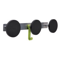 ALBA Wandgarderobe "S3", 3 Haken, grau schwarz