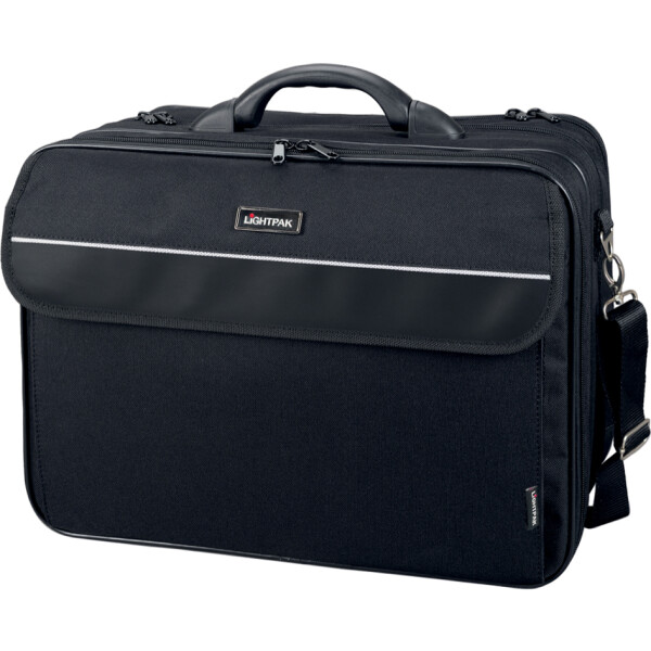 LiGHTPAK Notebook-Tasche "CORNICHE", aus Nylon, schwarz