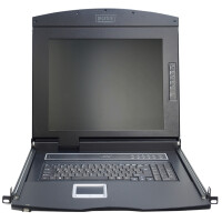 DIGITUS 19" Konsole mit KVM-Switch 8 Port, mit 43,18 cm TFT
