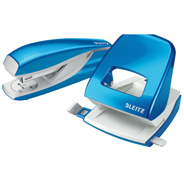 LEITZ Heftgerät- & Locher-Set Nexxt WOW, grün-metallic