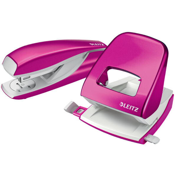 LEITZ Heftgerät- & Locher-Set Nexxt WOW, grün-metallic