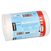 STARPAK Mülleimerbeutel HDPE, 60 Liter, weiß