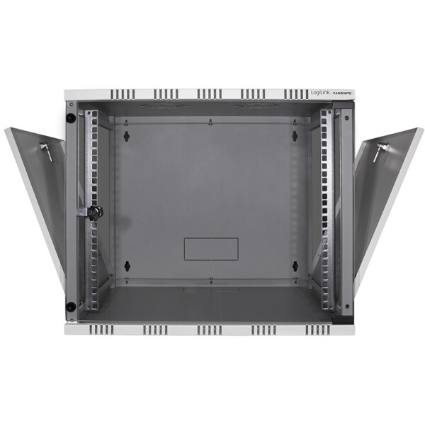LogiLink 19" Wandverteiler, unmontiert, 15 HE, schwarz