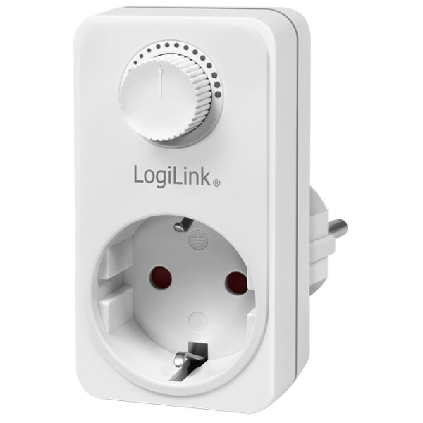 LogiLink Adapterstecker mit Dimmer, weiß
