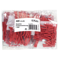 herlitz Gewinnlose, nummeriert 501-1.000, rot