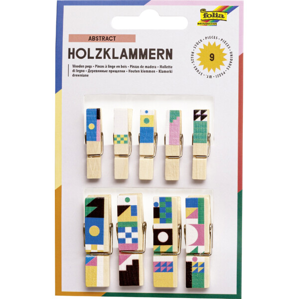 folia Holzklammern mit Druck "All year I"