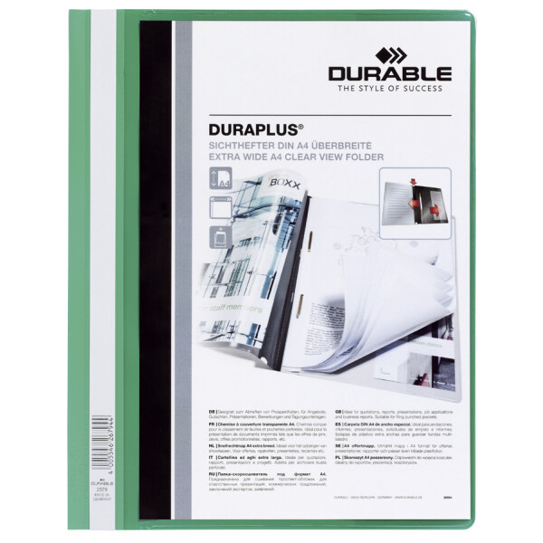 DURABLE Schnellhefter DURAPLUS, DIN A4, weiß, überbreit