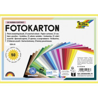 folia Fotokarton, DIN A5, 300 g qm, 25 Farben sortiert