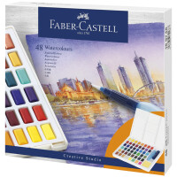 FABER-CASTELL Aquarellfarbe in Näpfchen, 36er Etui