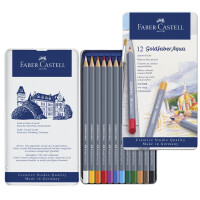 FABER-CASTELL Aquarellstifte GOLDFABER, 12er Metalletui