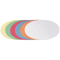 FRANKEN Moderationskarten Ovale, 110 x 190 mm, orange