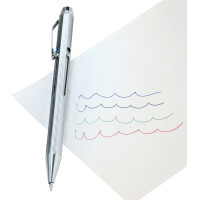 WEDO Vierfarb-Kugelschreiber mit Schiebemechanik, chrom