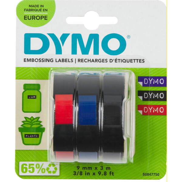 DYMO Pr&auml;geband 3D, 9 mm x 3 m, blau, gl&auml;nzend