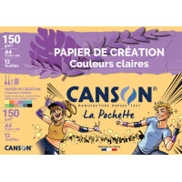 CANSON Tonpapier in Sammelmappe, DIN A4, 150 g qm