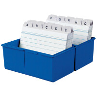 HAN Karteikasten, Polystyrol, A7 quer, blau-transluzent