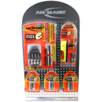 ANSMANN Thekendisplay aus Metall mit 16 Haken,...