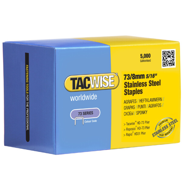 TACWISE Heftklammern 73 8 mm, Edelstahl, 5.000 Stück