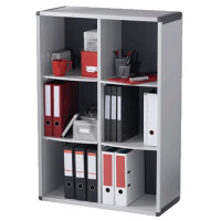PAPERFLOW Büroregal, 6 Fächer, grau anthrazit
