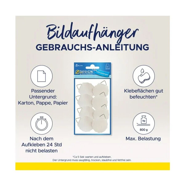 AVERY Zweckform Bildaufh&auml;nger, Durchmesser: 40 mm, wei&szlig;