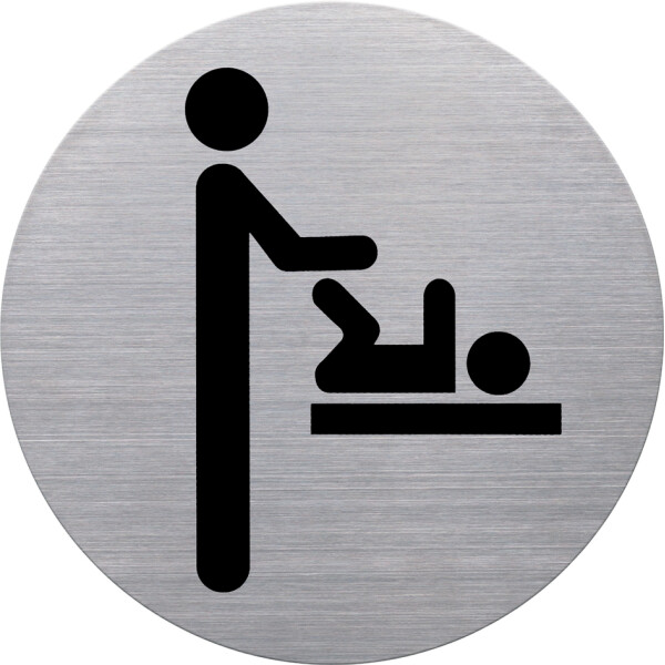 helit Piktogramm "the badge" WC Damen & Herren", rund,silber