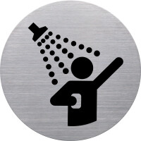 helit Piktogramm "the badge" WC Damen & Herren", rund,silber