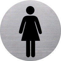helit Piktogramm "the badge" WC Damen & Herren", rund,silber