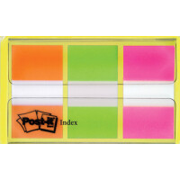 Post-it Haftstreifen Index, 25,4 x 43,2 mm, 3-farbig
