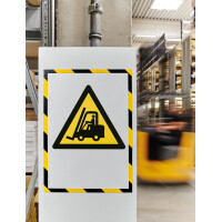 magnetoplan Magnetrahmen magnetofix SAFETY, A4, gelb schwarz