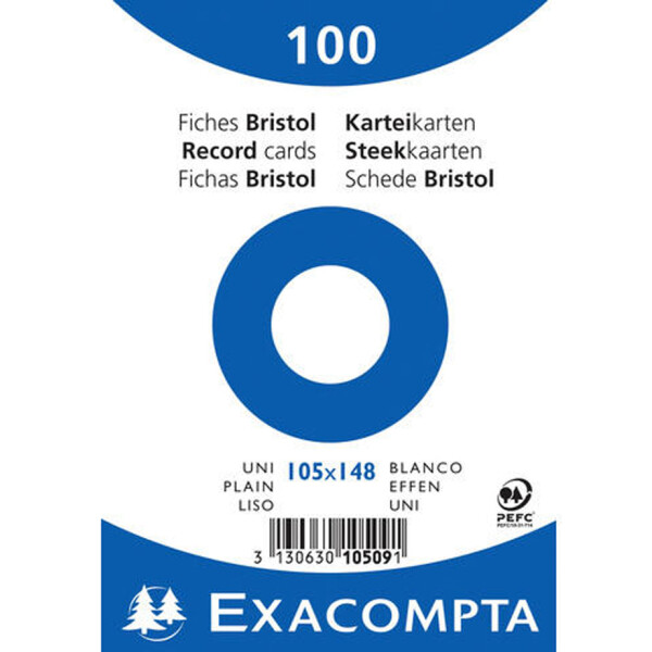 EXACOMPTA Karteikarten, DIN A6, liniert, gelb