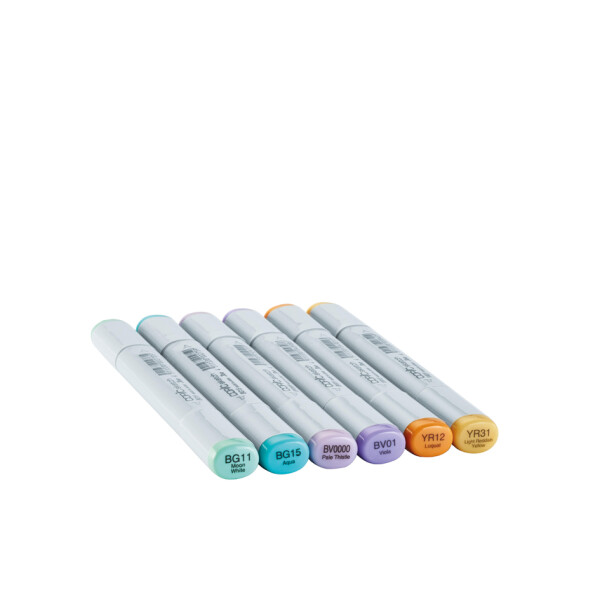 COPIC Marker sketch, 6er Set "Pale Pastels"