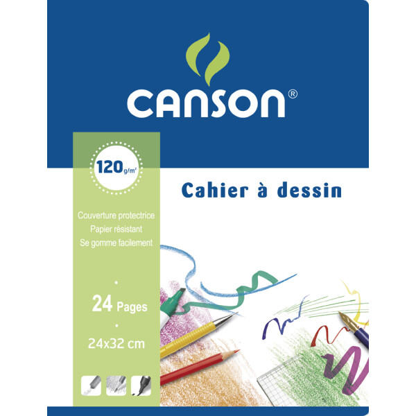 CANSON Zeichenheft, 170 x 220 mm, blanko, 8 Blatt