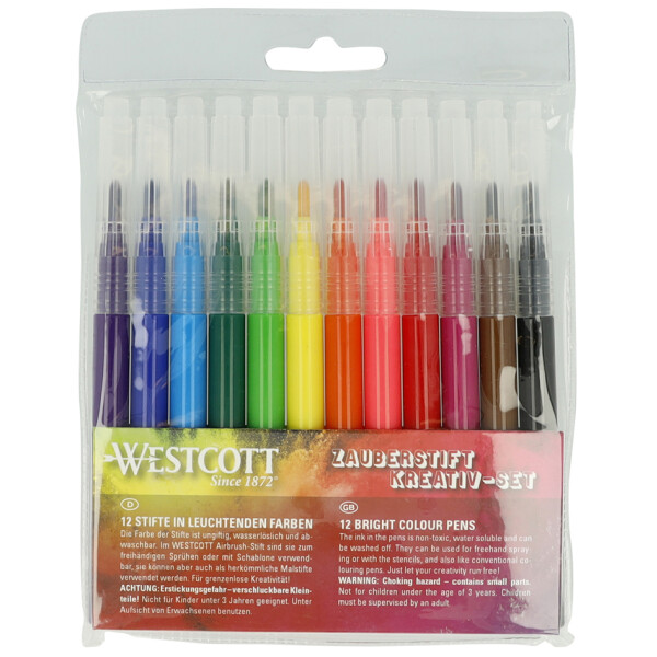 WESTCOTT Zauberstift Kreativ-Set mit Airbrush-Stift