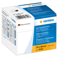 HERMA Adress-Etiketten, 70 x 38 mm, endlos, weiß