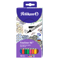 Pelikan Fineliner 96, 10er Etui, Strichstärke: 0,4 mm