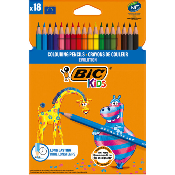 BIC KIDS Buntstifte Evolution ecolutions, 18er Kartonetui