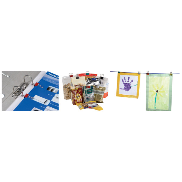 MAUL Foldback-Klammer, schwarz, (B)51 mm, Klemmweite: 20 mm