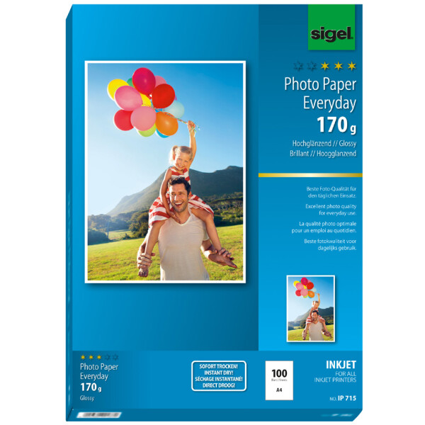 sigel InkJet-Everyday-Foto-Papier, DIN A4, hochglänzend