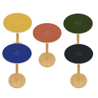 PAPERFLOW Stehtisch Woody, Durchmesser: 600 mm, rot buche