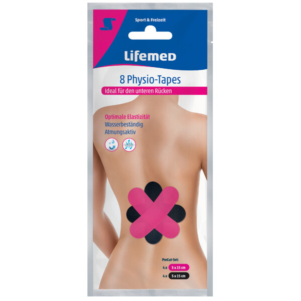 Lifemed Physio-Tape "Unterer R&uuml;cken", farbig sortiert