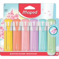 Maped Textmarker FLUOPEPS PASTEL, 6er Blister