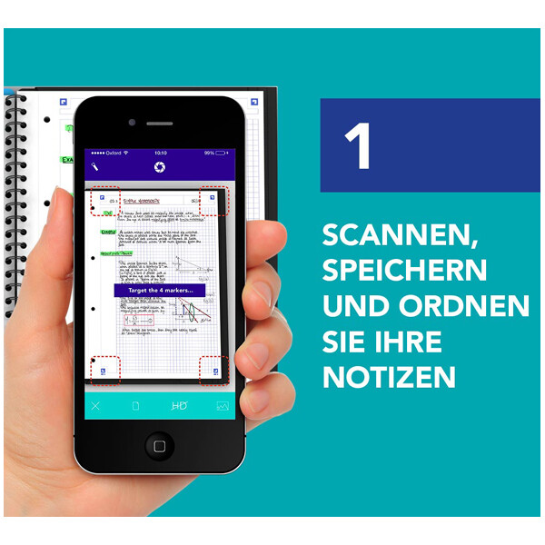 Oxford Notizbuch Signature, DIN A5, liniert, fuchsia