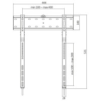 LogiLink TV-Wandhalterung, flach, für 81,28 - 165,10 cm