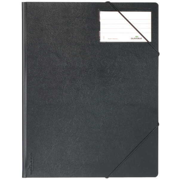 DURABLE Eckspanner Premium, DIN A4, Hartfolie, schwarz