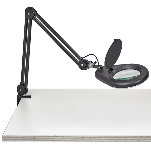 MAUL LED-Lupenleuchte MAULviso, Klemmfuß, schwarz