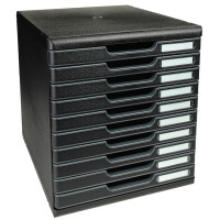 EXACOMPTA Schubladenbox MODULO A4, 3 Schübe, schwarz